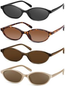 YMRFW Y2K Retro Oval Cat Eye Sunglasses