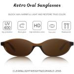 YMRFW Y2K Retro Oval Cat Eye Sunglasses