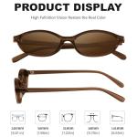 YMRFW Y2K Retro Oval Cat Eye Sunglasses