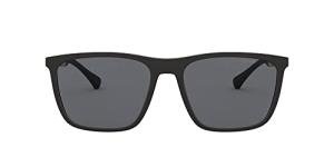 Emporio Armani EA4150 Black/Grey Rectangular Sunglasses