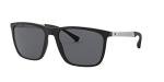 Emporio Armani EA4150 Black/Grey Rectangular Sunglasses
