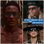 TruFabV Retro 70s Double Bridge Aviator Sunglasses