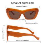 FEISEDY Retro Cat Eye Square Sunglasses B2902