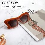 FEISEDY Retro Cat Eye Square Sunglasses B2902