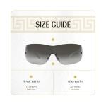 Versace VE2054 Silver/Grey Gradient Square Sunglasses with Accessories