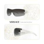 Versace VE2054 Silver/Grey Gradient Square Sunglasses with Accessories