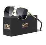 LUENX Men's Polarized Aviator Sunglasses - Gold Frame