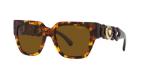 Versace Women's Havana Frame Sunglasses with Polarized Lenses