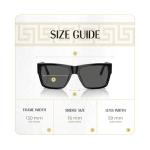 Versace VE4296 Black/Grey Square Sunglasses + Accessory Kit
