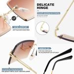 Dollger Rimless Rectangle Sunglasses - Y2K Retro Style