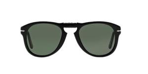 Persol PO0714 Black/Green Aviator Sunglasses, 54 mm