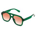 FEISEDY Vintage Double Bridge Square Sunglasses