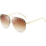 Dollger Oversized Rimless Aviator Sunglasses for Women