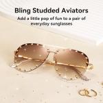 Dollger Oversized Rimless Aviator Sunglasses for Women