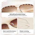 Dollger Oversized Rimless Aviator Sunglasses for Women