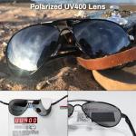 ROCKNIGHT Polarized Aviator Sunglasses with Silver Mirror