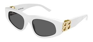 Balenciaga BB0095S White/Grey Women's Sunglasses