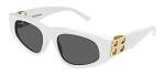 Balenciaga BB0095S White/Grey Women's Sunglasses