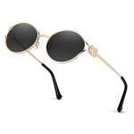 DreamCalf Retro Oval Sunglasses for Women