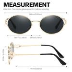 DreamCalf Retro Oval Sunglasses for Women