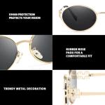 DreamCalf Retro Oval Sunglasses for Women