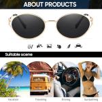 DreamCalf Retro Oval Sunglasses for Women
