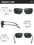 BIRCEN Polarized Men's Sunglasses - Classic Black Shades
