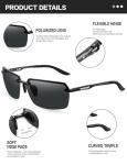 BIRCEN Polarized Men's Sunglasses - Classic Black Shades
