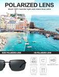 BIRCEN Polarized Men's Sunglasses - Classic Black Shades