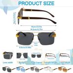 5 Pairs Cool Rimless Sunglasses for Men & Women