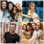 5 Pairs Cool Rimless Sunglasses for Men & Women