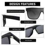 GLINDAR UV400 Oversized Polarized Shield Sunglasses