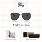 Burberry Ozwald Hexagonal Sunglasses with Accessory Kit