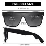 GLINDAR UV400 Oversized Polarized Shield Sunglasses