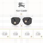 Burberry Ozwald Hexagonal Sunglasses with Accessory Kit