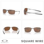 Oakley Square Wire 60MM Polarized Sunglasses Bundle