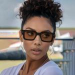AUSQUQI Trendy Thick Frame Square Sunglasses