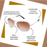 Jessica Simpson Iconic Metal Aviator Sunglasses