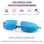 FEISEDY Men's Vintage Polarized Aviator Sunglasses
