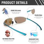 FEISEDY Men's Vintage Polarized Aviator Sunglasses