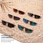 FEISEDY Men's Vintage Polarized Aviator Sunglasses
