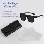 ANDWOOD Oversized Polarized Sunglasses - Black