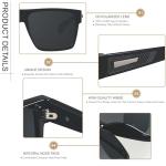 ANDWOOD Oversized Polarized Sunglasses - Black