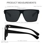 ANDWOOD Oversized Polarized Sunglasses - Black