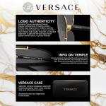 Versace Women's Black Aviator Sunglasses with Gold Temples