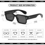 Trendy Thick Frame Square Sunglasses - Black/Grey