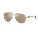 Versace Kids Sunglasses, Gold Frame, Brown Lenses