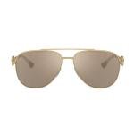 Versace Kids Sunglasses, Gold Frame, Brown Lenses
