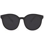 SOJOS Oversized Vintage Round Sunglasses, Black/Grey