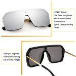 FEISEDY Rimless Retro Sunglasses for Men and Women